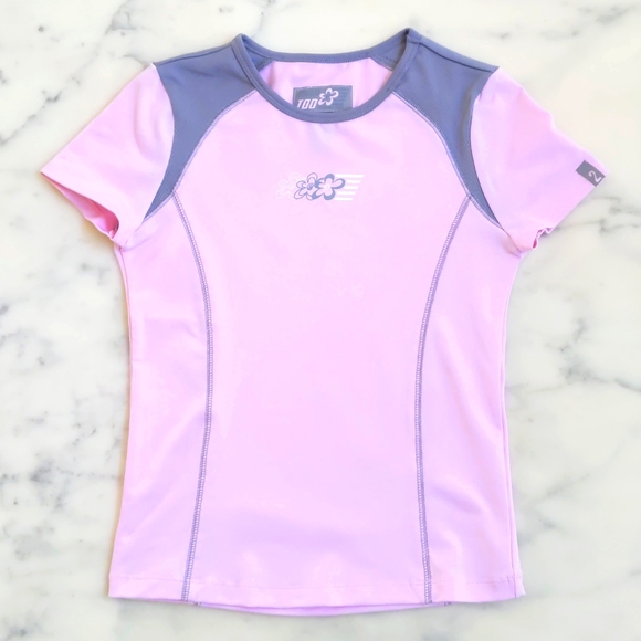 NWOT. Limited Too Short Sleeve Top with Multi color and front flowers. - Picture 3 of 5